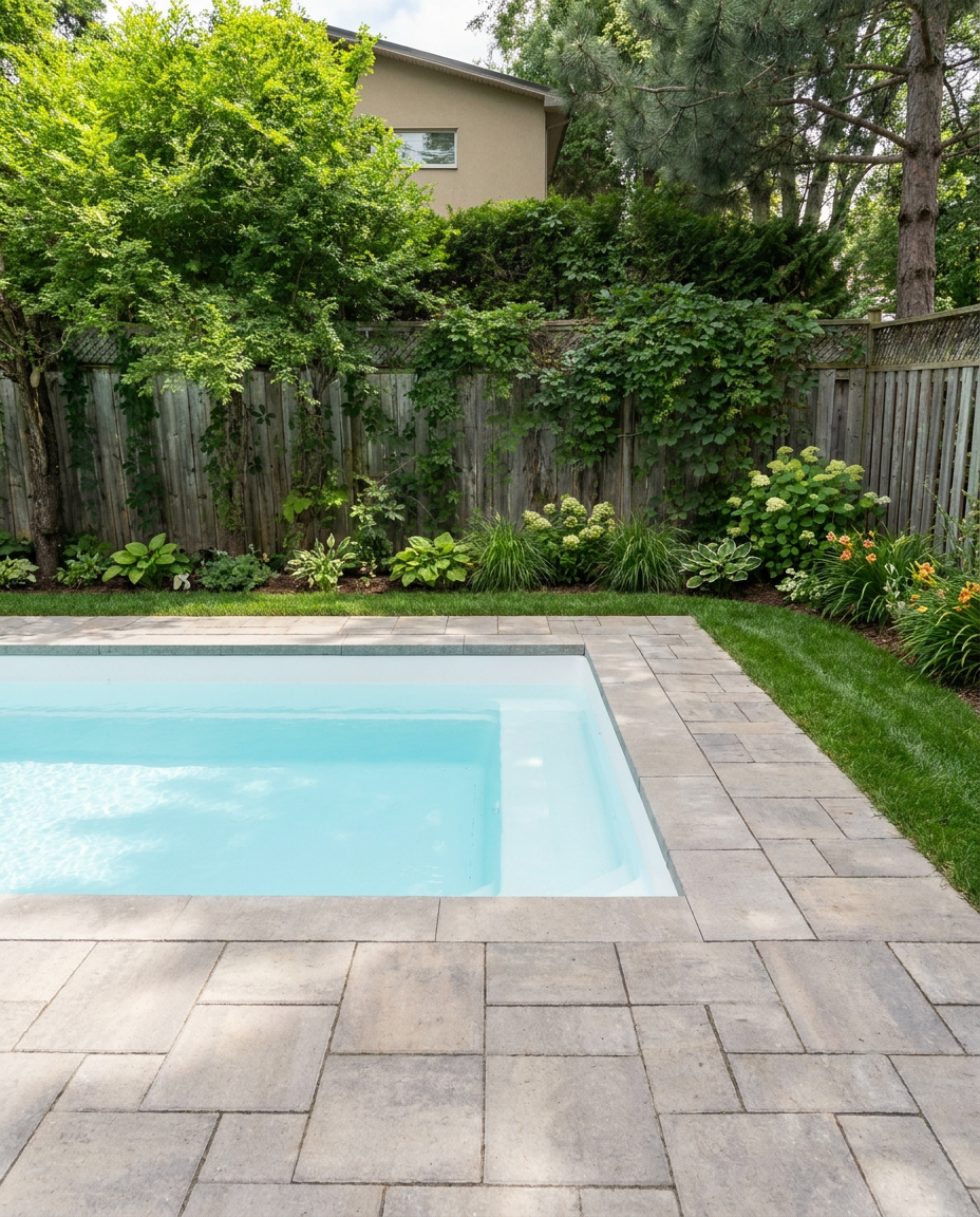 Piscine, pavé et aménagement paysager